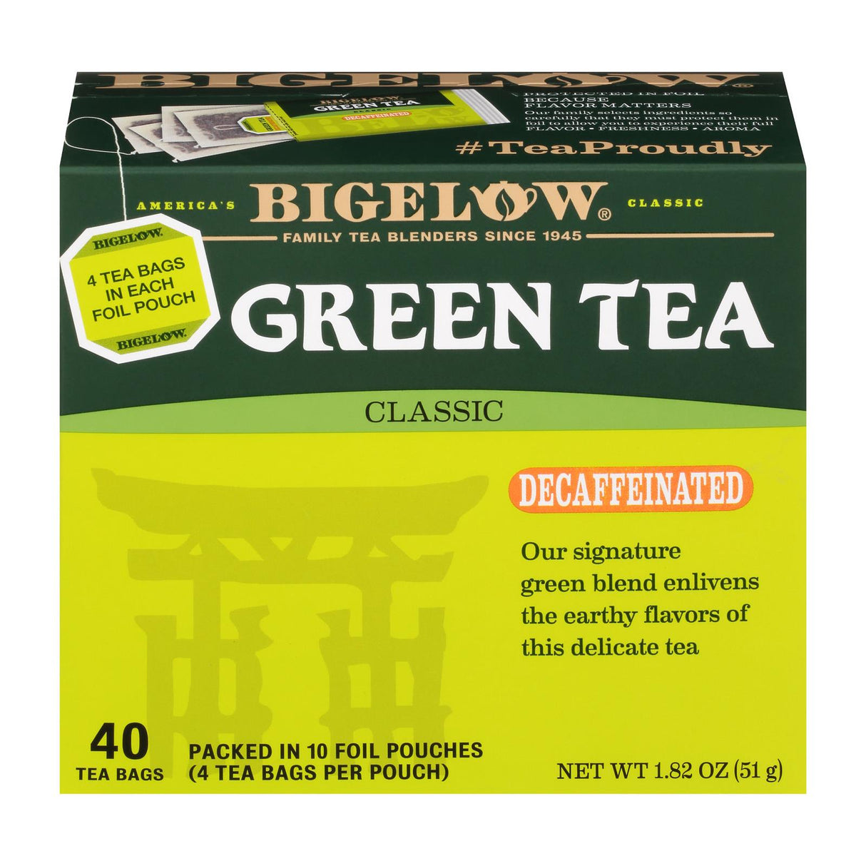 Bigelow Tea Decaf Green Tea, 40 Tea Bags (Pack of 6) - Cozy Farm