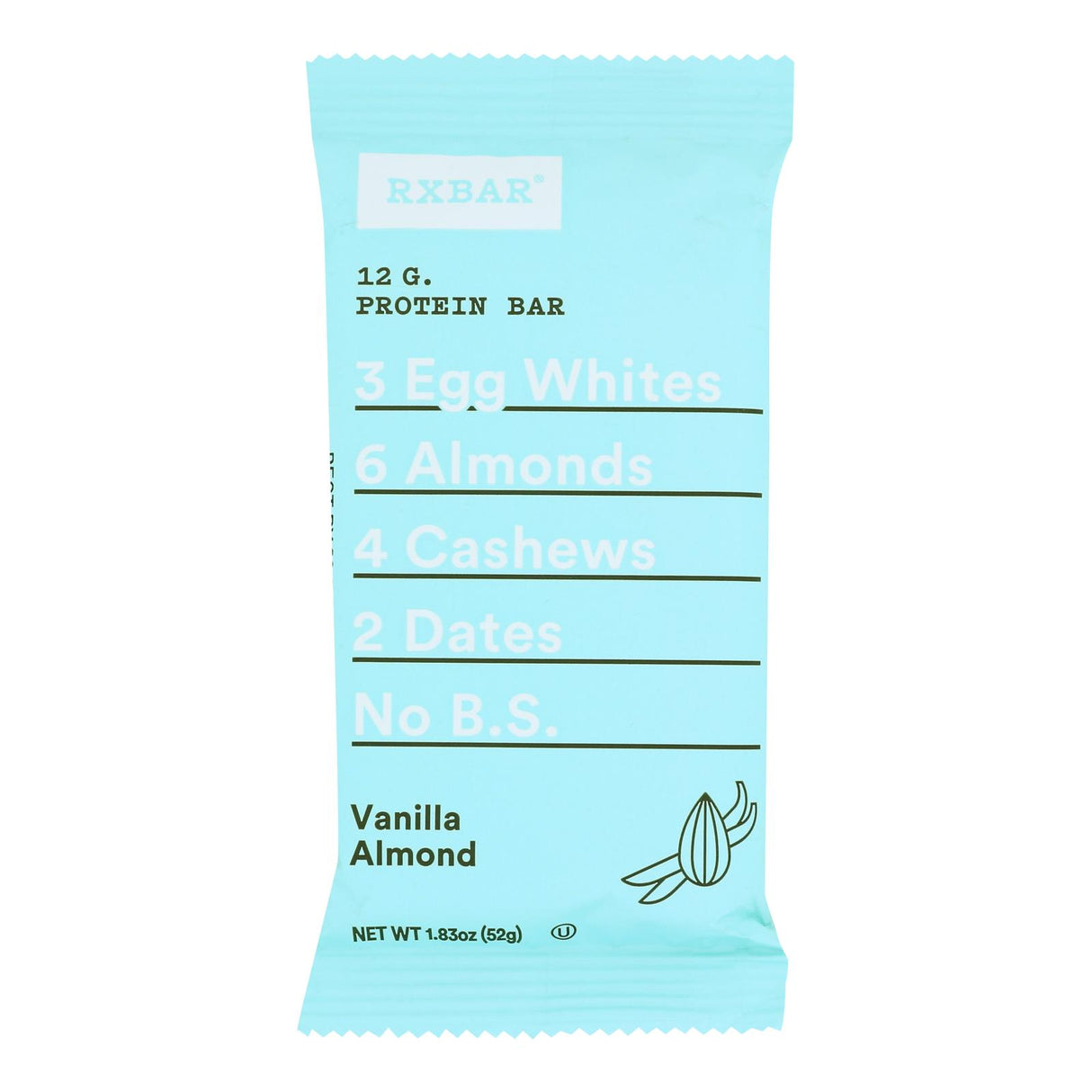 Rxbar Vanilla Almond Protein Bar - Case of 12 - 1.83 Oz - Cozy Farm