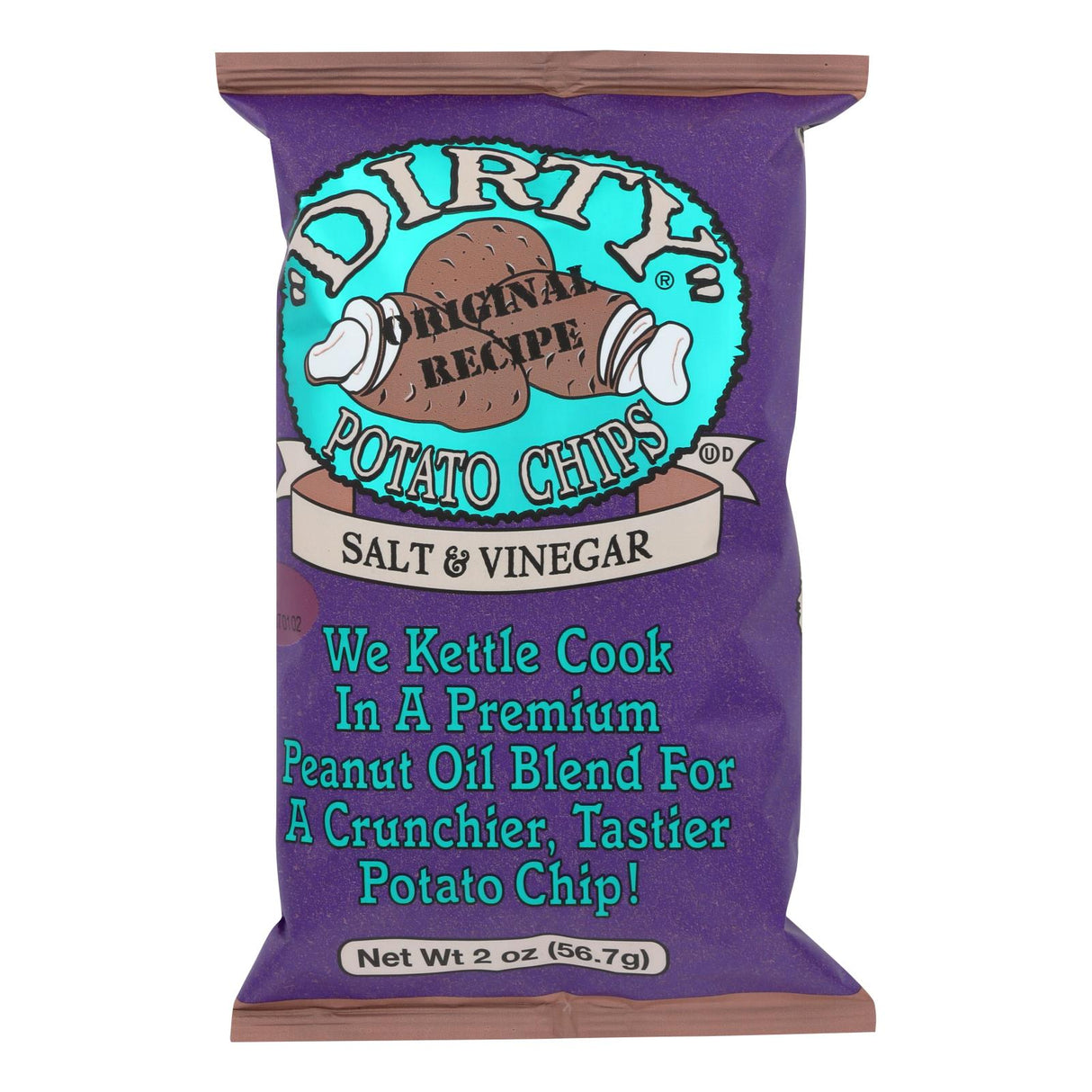 Dirty Salt & Vinegar Potato Chips - 2 Oz (Pack of 25) - Cozy Farm