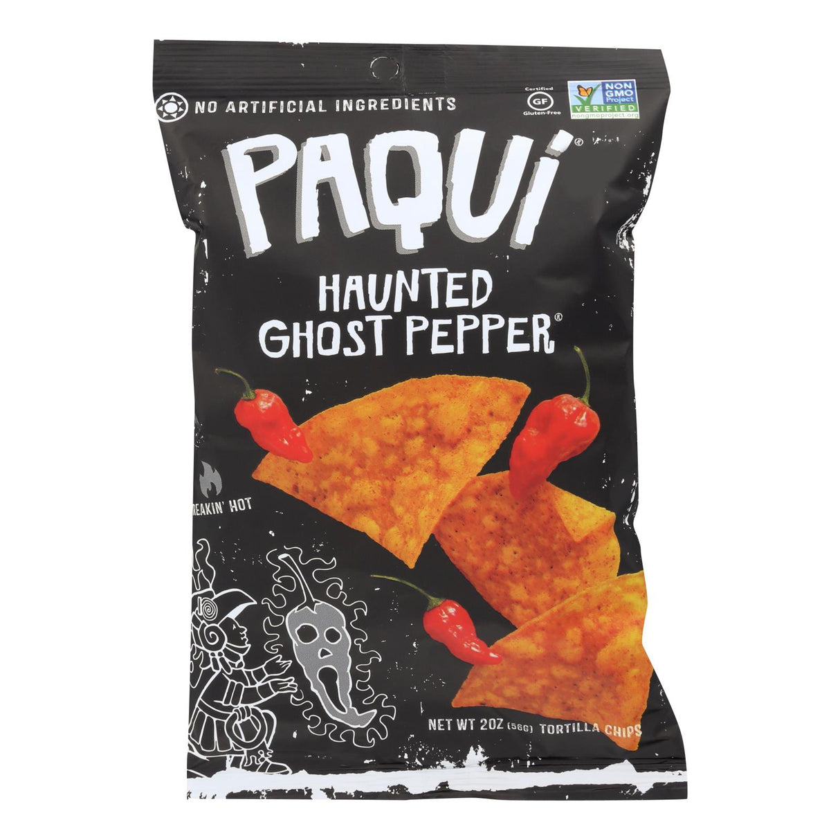 Paqui Haunted Ghost Pepper Tortilla Chips (Pack of 6 - 2 oz.) - Cozy Farm