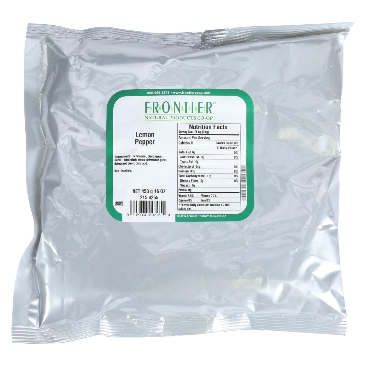 Frontier Herb Lemon Pepper Seasoning Blend - 1 Lb. - Cozy Farm