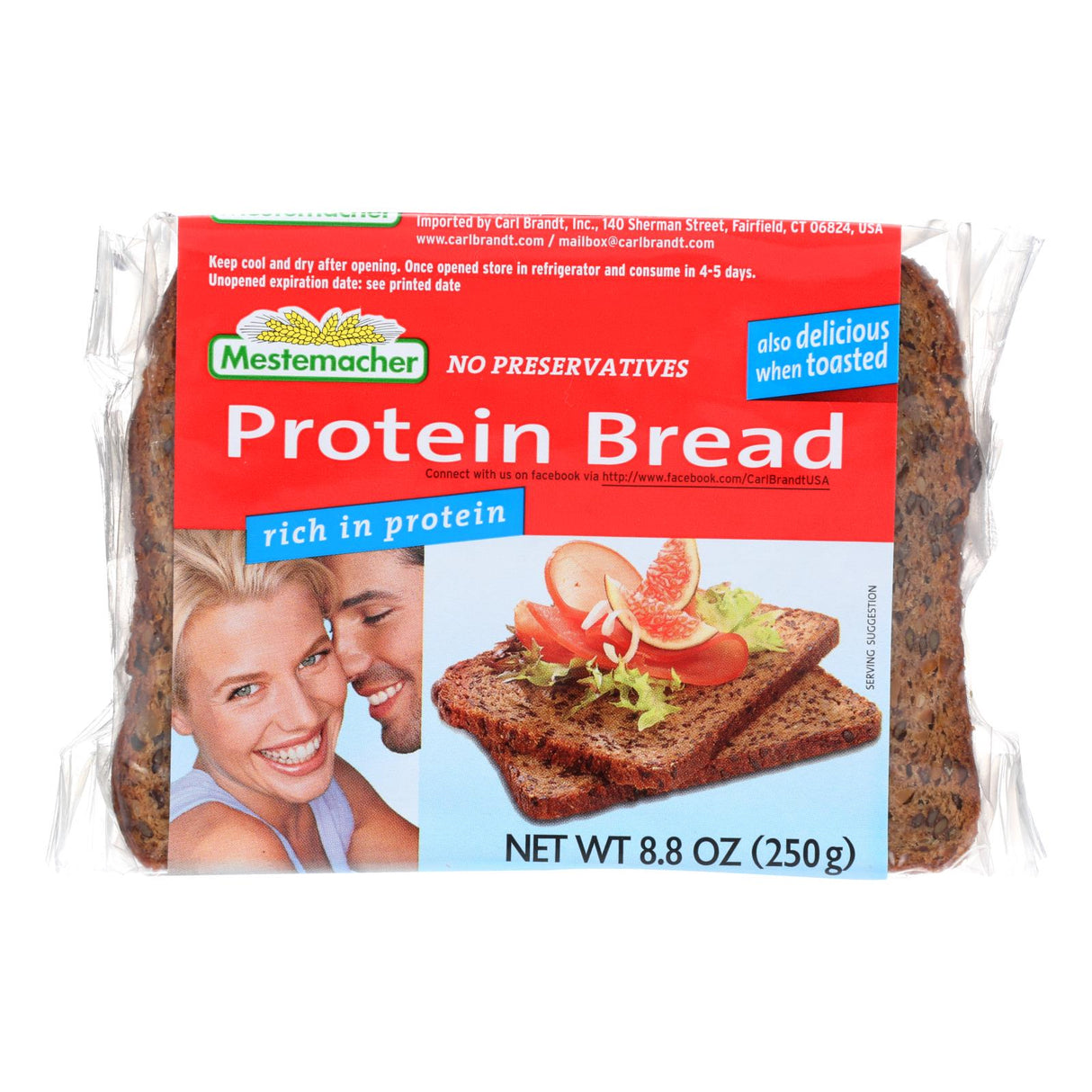 Mestemacher High-Protein Bread (Pack of 9) - 8.8 Oz Each - Cozy Farm