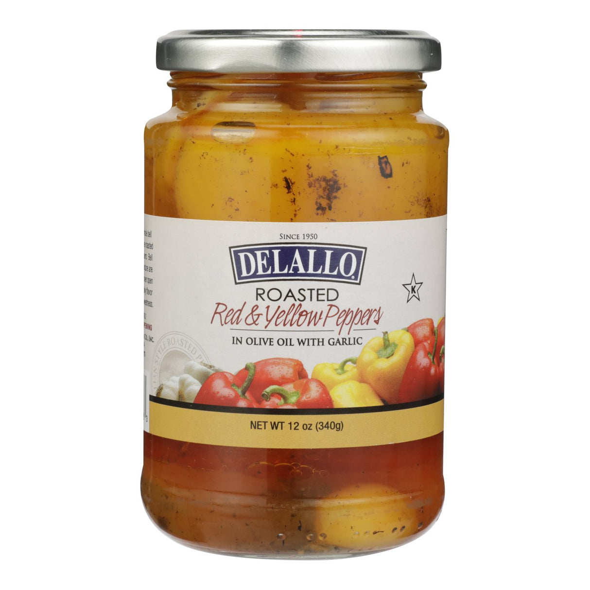 Delallo Red & Yellow Roasted Peppers with Garlic - 12 Oz (12-Pack) - Cozy Farm