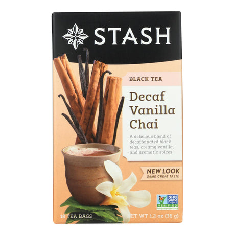 Stash Tea Decaf Vanilla Chai - 6 Cases of 18 Count - Cozy Farm 