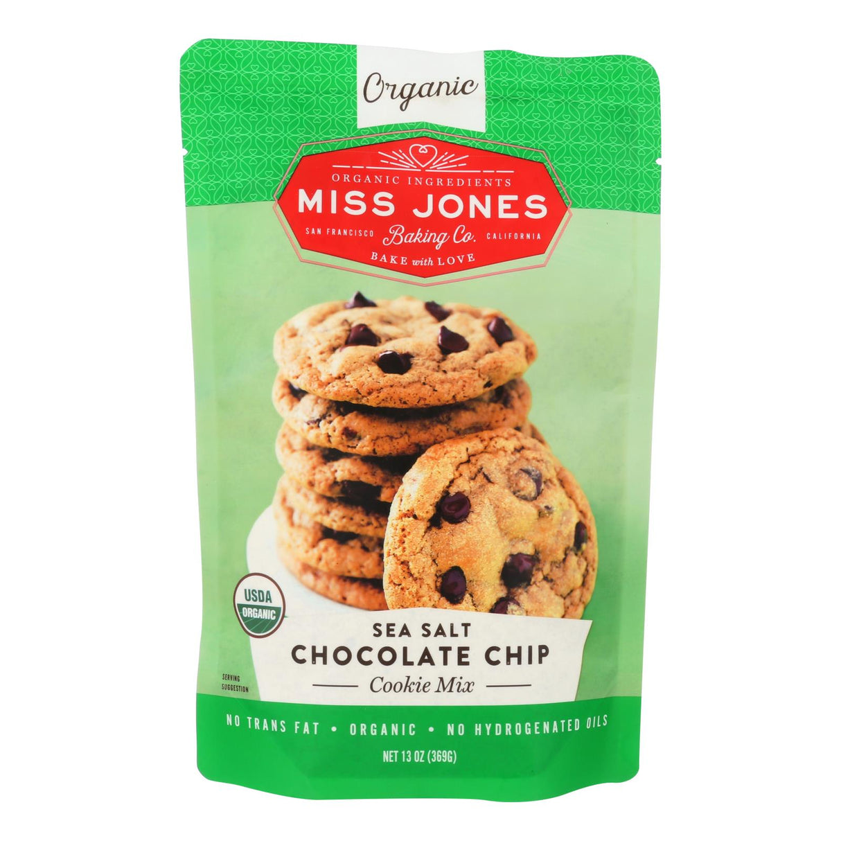 Miss Jones Baking Co Sea Salt Chocolate Chip Cookie Mix (Pack of 6 - 13 Oz) - Cozy Farm