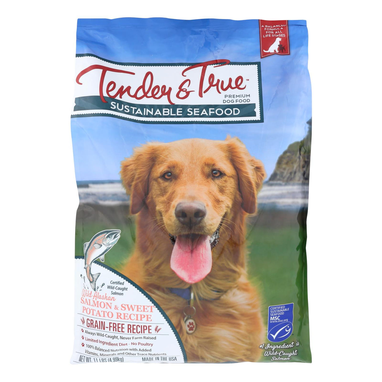 Tender & True Dog Food Salmon Sweet Potato with Superfoods 11 lb - Cozy Farm