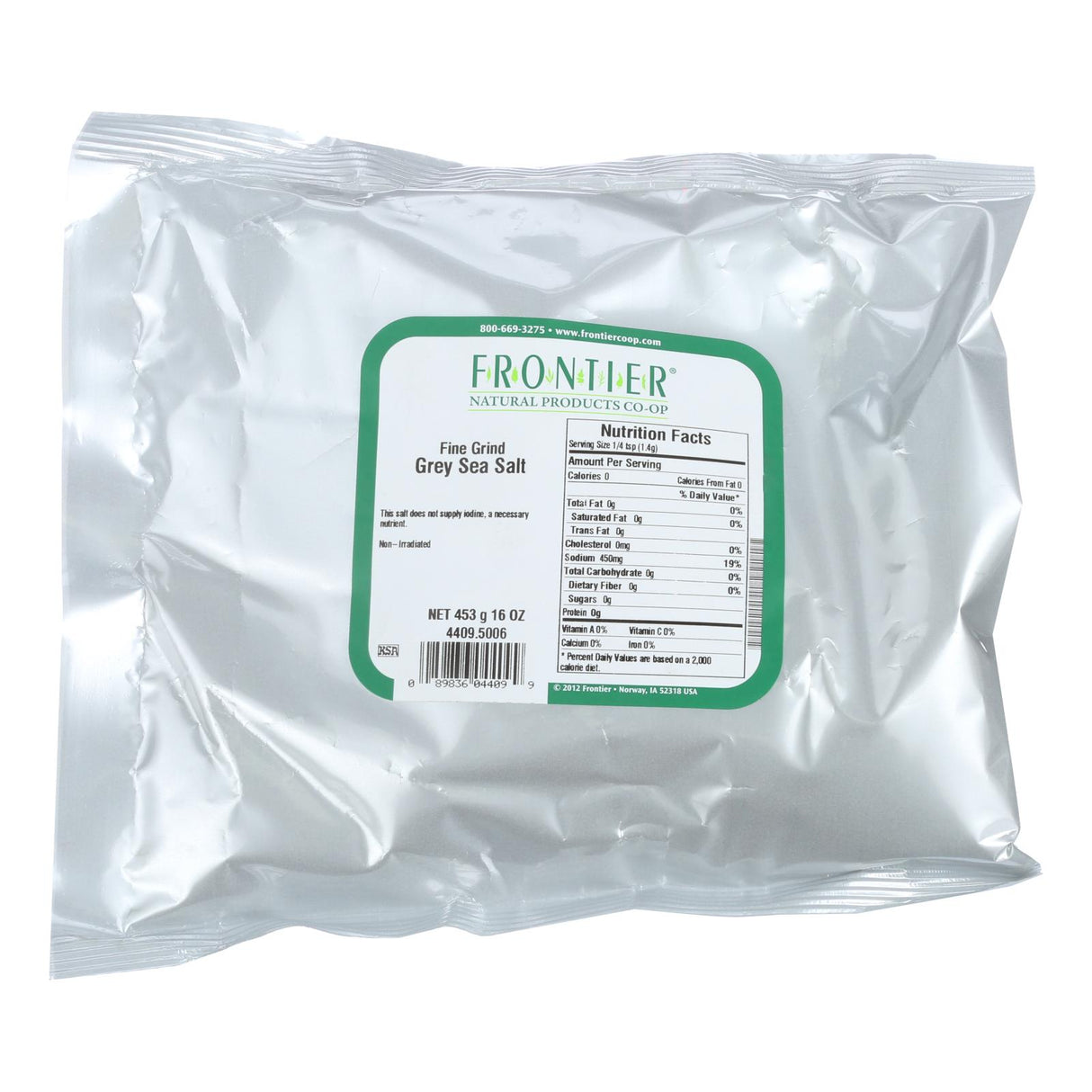 Frontier Gourmet Grey Sea Salt - Finely Ground - 1 Lb - Cozy Farm