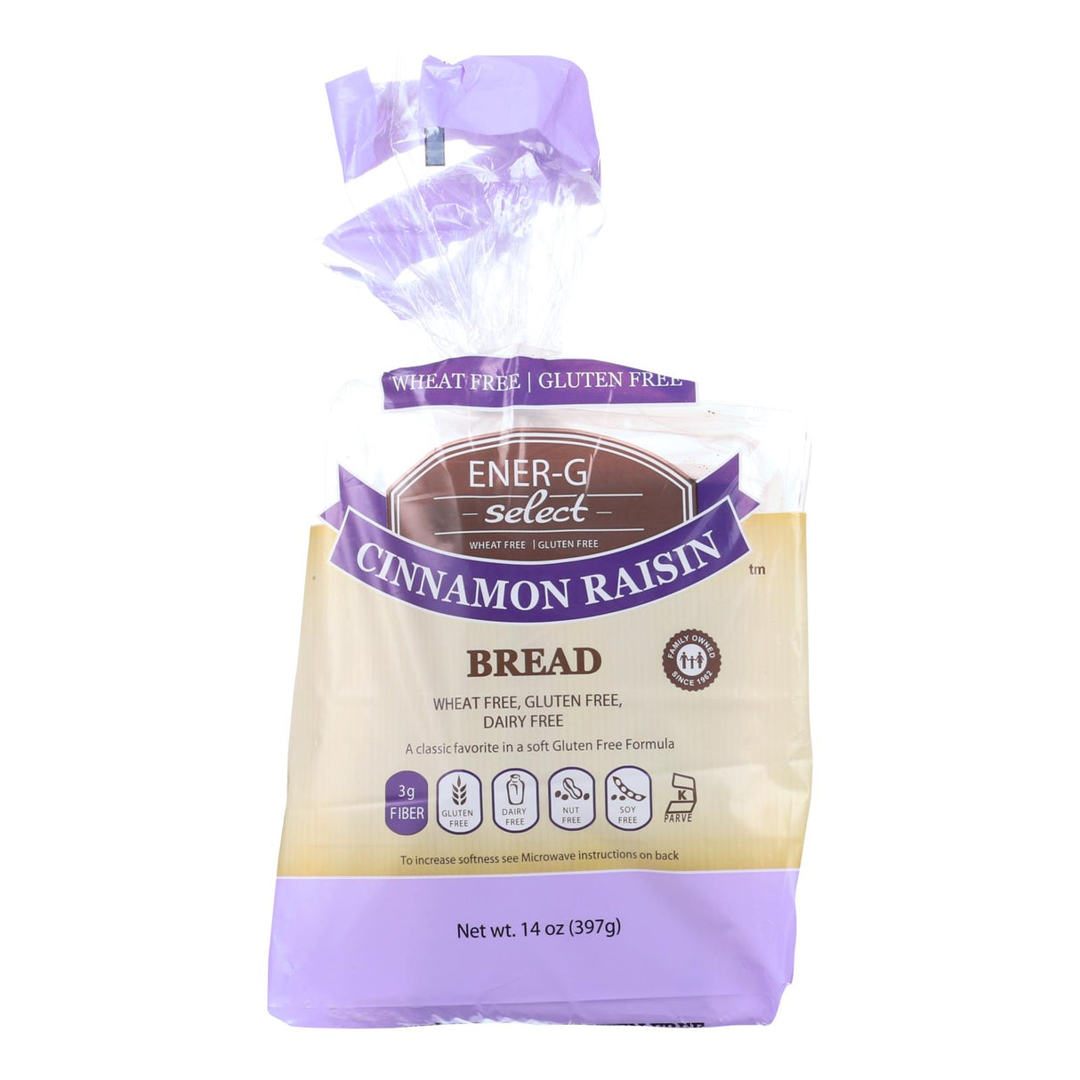 Ener-G Foods Select Cinnamon Raisin Bread, 14 Oz - Case of 6 - Cozy Farm