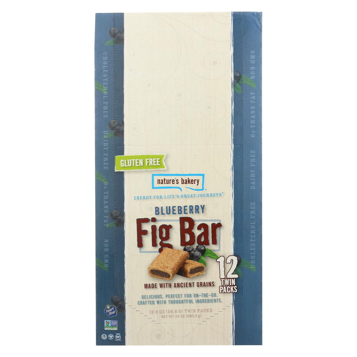 Nature's Bakery Gluten Free Blueberry Fig Bars - 2 Oz. - Case of 12 - Cozy Farm