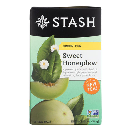 Stash Tea - Green Tea Sweet Honeydew - Case Of 6 - 18 Bag - Cozy Farm 