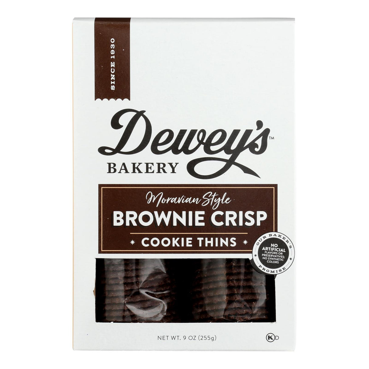 Dewey's Bakery Brownie Crisp Cookies, 9 Oz - Pack of 6 - Cozy Farm