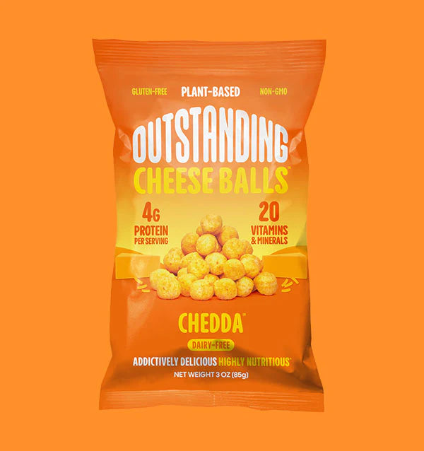 Outstanding Foods Cheese Balls Chedda, 3 Oz (Pack of 8) - Cozy Farm