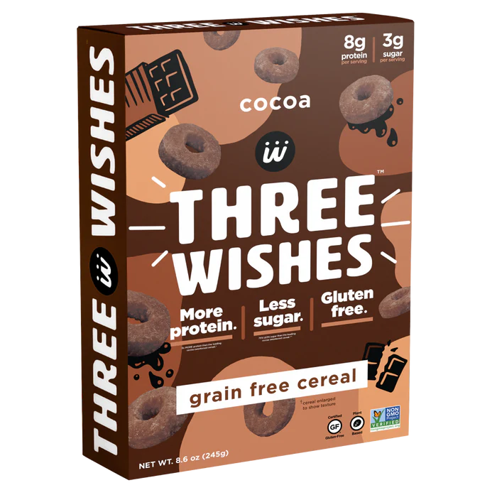 Three Wishes Cereal Cocoa Chocolat Gluten Free (Pack of 6 - 8.6 Oz) - Cozy Farm