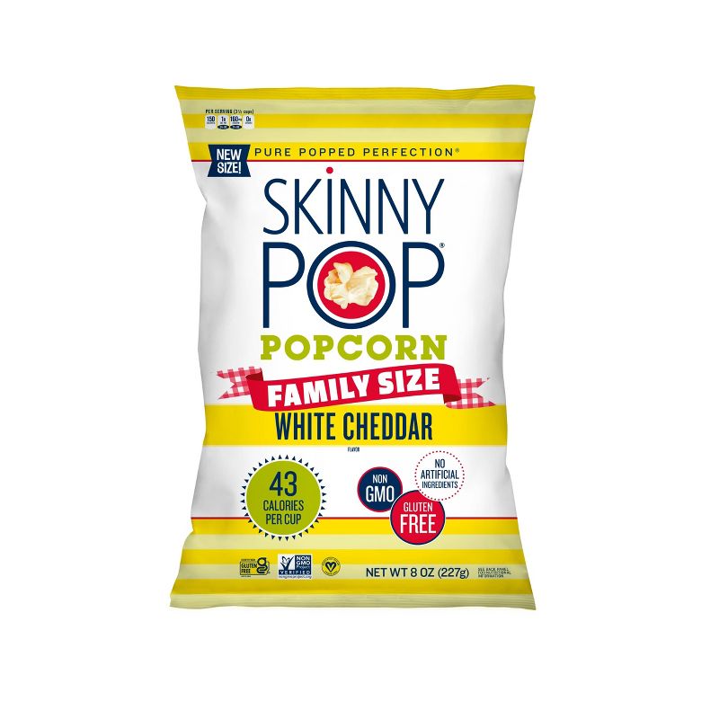 Skinnypop Perun White Cheddar Popcorn - 8oz Bags (Pack of 6) - Cozy Farm