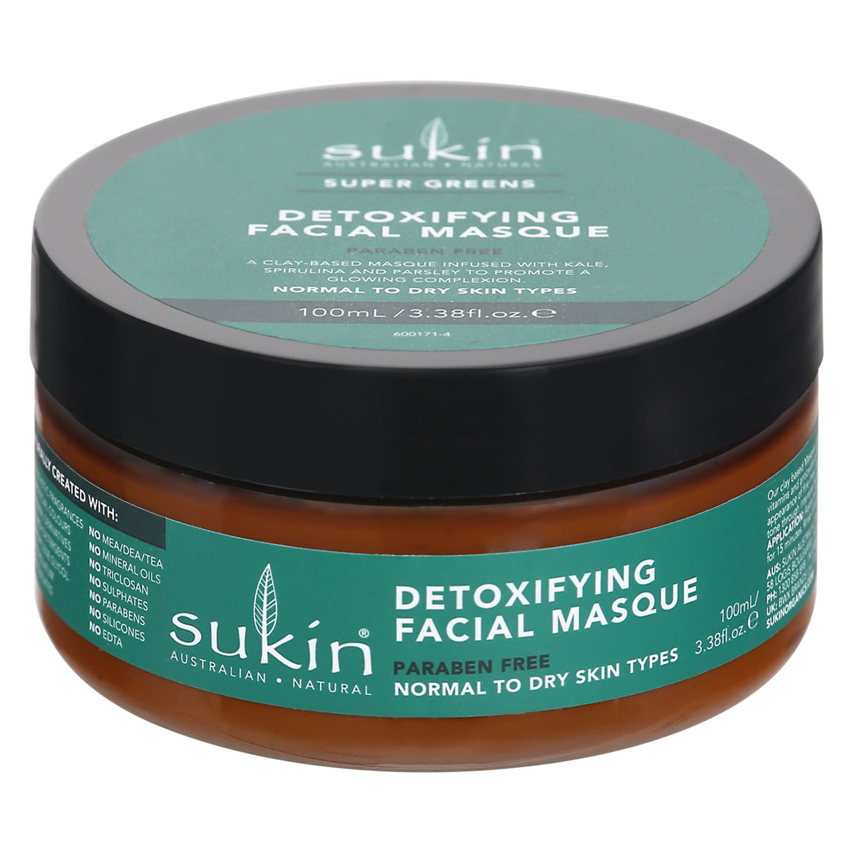 Sukin Detoxifying Clay Masque - 3.38 Fz - Cozy Farm