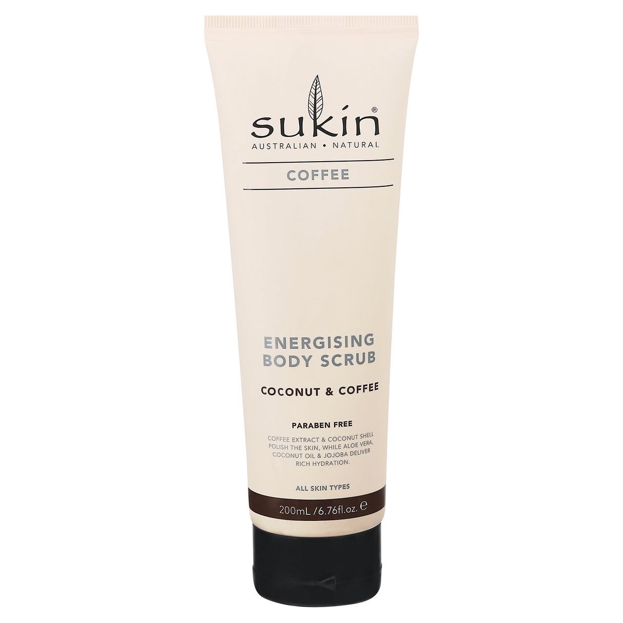 Sukin Coffee Coconut Uplifting Body Scrub - 6.76 Fl. Oz. - Cozy Farm