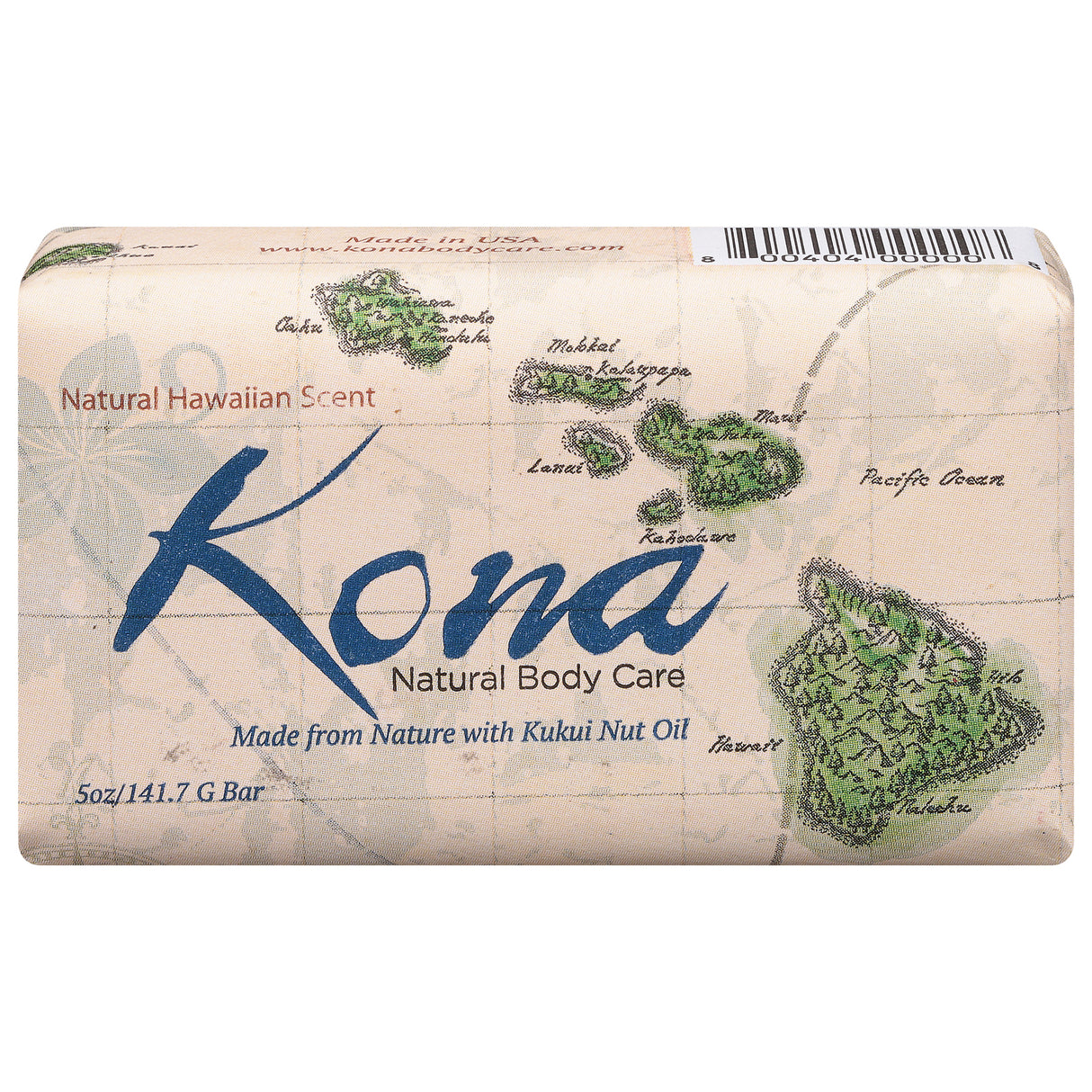 Kona Kukui Nut Oil Bar Soap (1-5 Oz Bar) - Cozy Farm