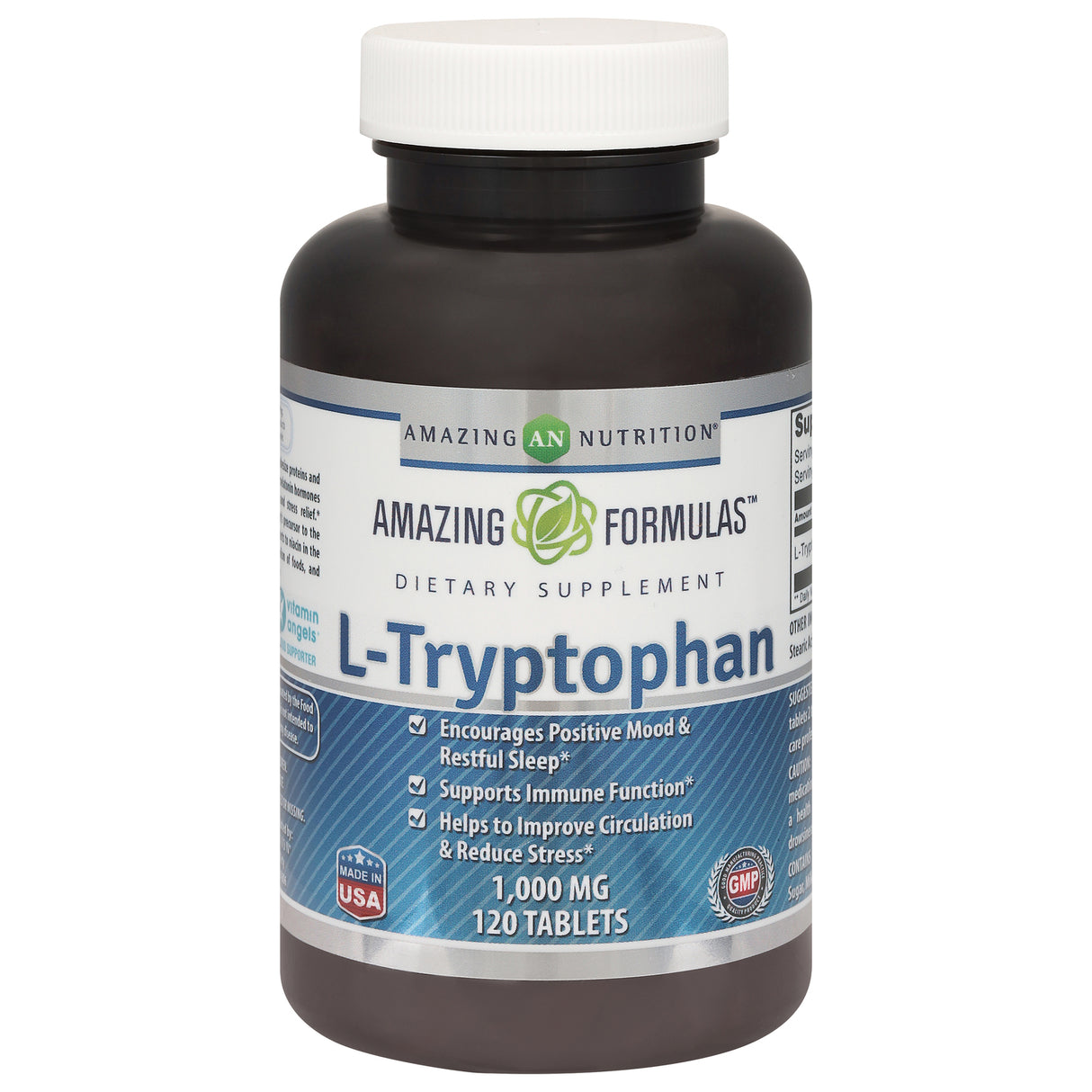 Amazing Formulas L-Tryptophan 1,000 mg Sleep Aid Supplement - 120 Tablets - Cozy Farm