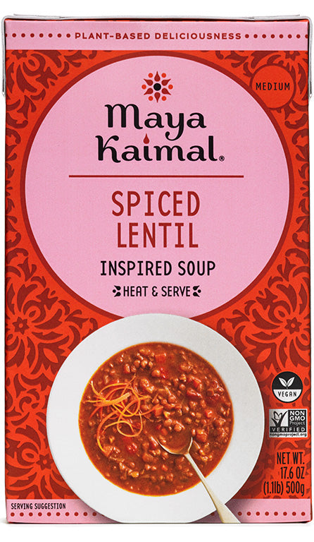 Maya Kaimal - Spiced Lentil Soup (Pack of 12 - 17.6 Fl Oz) - Cozy Farm