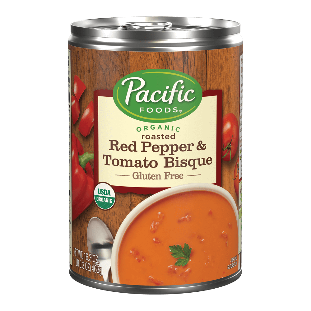 Pacific Foods Roasted Red Pepper Tomato Bisque (Pack of 12) 16.3 Oz - Cozy Farm