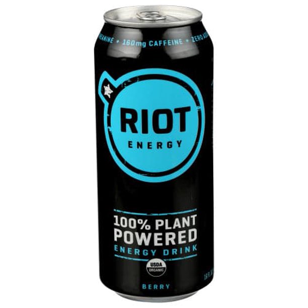 Riot Energy Berry Energy Drink, 16oz Cans, 0.9 BTUs 12-Pack: - Cozy Farm