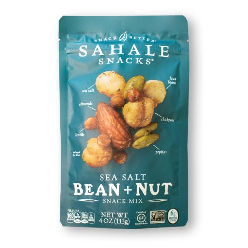 Sahale Snacks Sea Salt Bean+Nut Snack Mix 4 Oz Pack of 6 - Cozy Farm