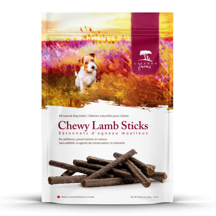 Caledon Farms Chewy Lamb Stick Dog Treats (4 - 7oz Packs) - Cozy Farm