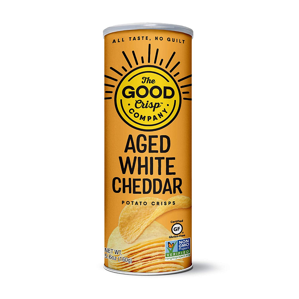 The Good Crisp Company Potato Chips Aged White Cheddar 8-Pack, 5.6 Oz. - Cozy Farm
