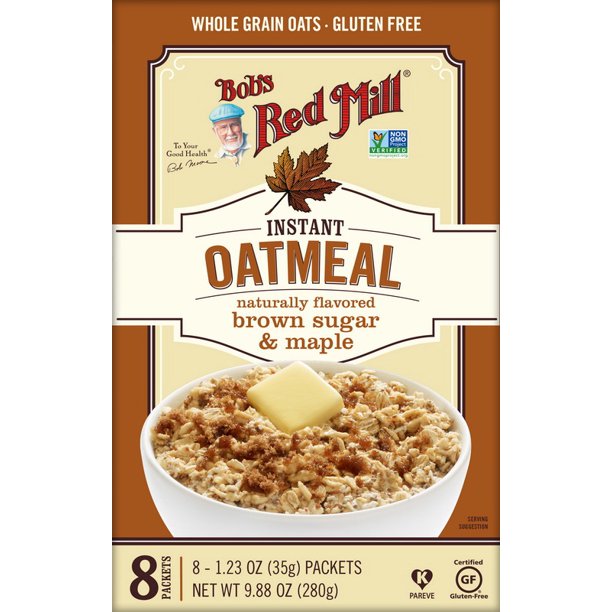 Bob's Red Mill Gluten-Free Instant Oatmeal | Maple & Brown Sugar Flavor | Pack of 4 | 9.88 Oz - Cozy Farm