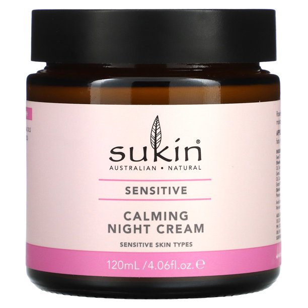 Sukin Cream Night Calm Sensitive - 4.06 Fl Oz - Hydrates and Soothes Delicate Skin - Cozy Farm