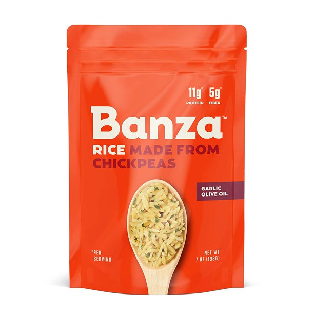 Banza Chickpea Rice Garlic & Olive Oil (Pack of 6 - 7 Oz) - Cozy Farm