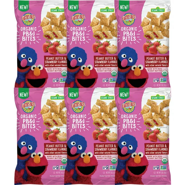 Earth's Best Bites Peanut Butter & Jelly Strawberry Spread (Pack of 6 - 3 Oz) - Cozy Farm