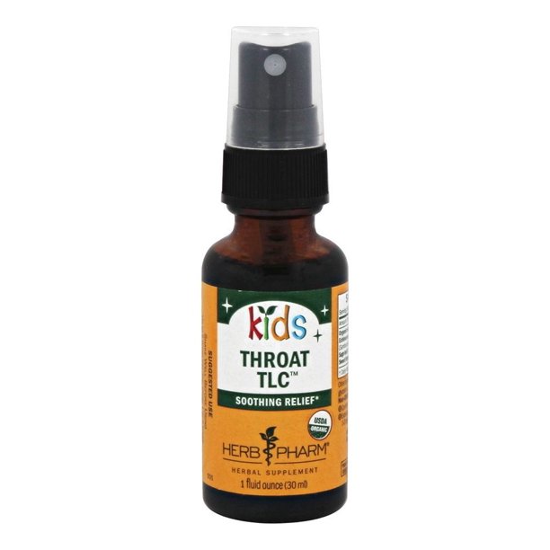 Herb Pharm Kids Throat TLC Liquid Extract - Soothes Sore Throats - Herbal Supplement for Children - 1 Fl Oz - Cozy Farm
