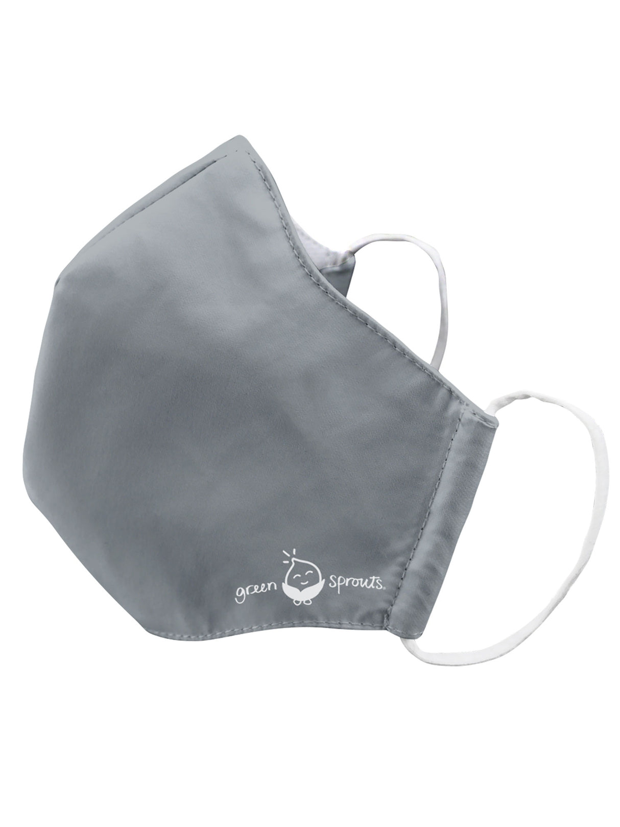 Green Sprouts Reusable Face Mask for Adults - Gray, Small - Cozy Farm