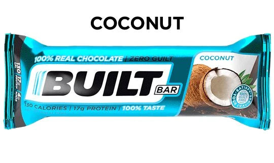 Built Bar - Protein Bar Coconut, 49g (Pack of 12) - Cozy Farm
