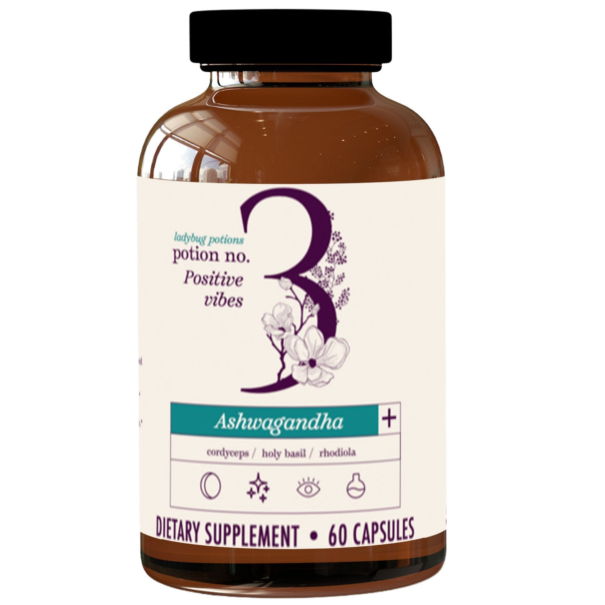 Positive Vibes Ashwagandha Plus by Ladybug Potions (60) - Cozy Farm