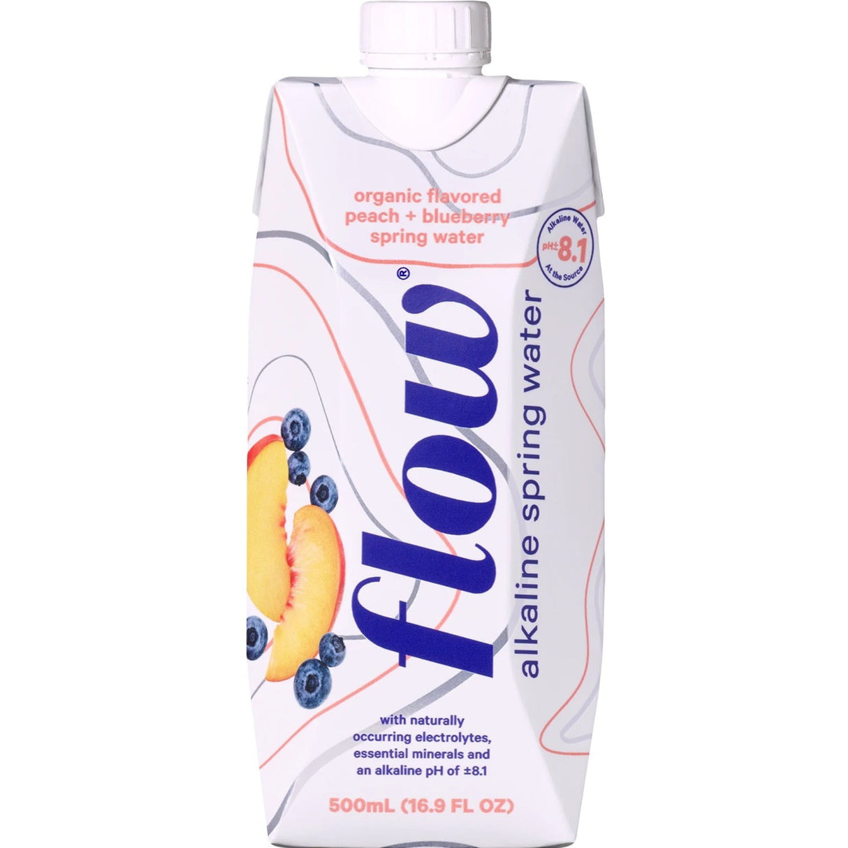Spring Water Alkaline Peach Blueberry - Case of 12 - 500ml - Cozy Farm