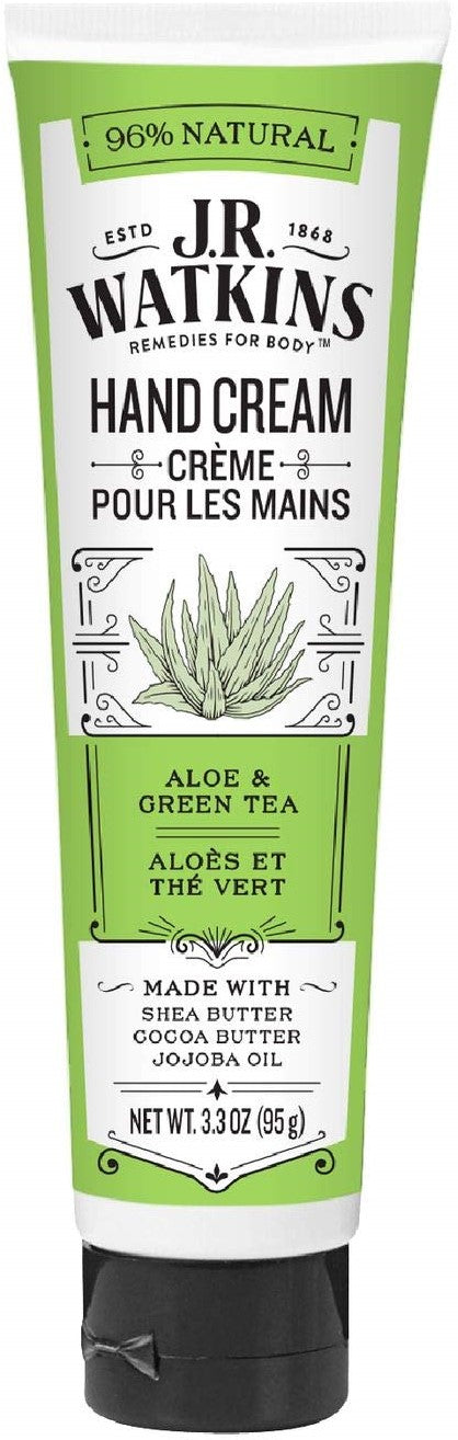 J.R. Watkins Aloe & Green Tea Hydrating Hand Cream - 3.3 fl oz (Pack of 3) - Cozy Farm