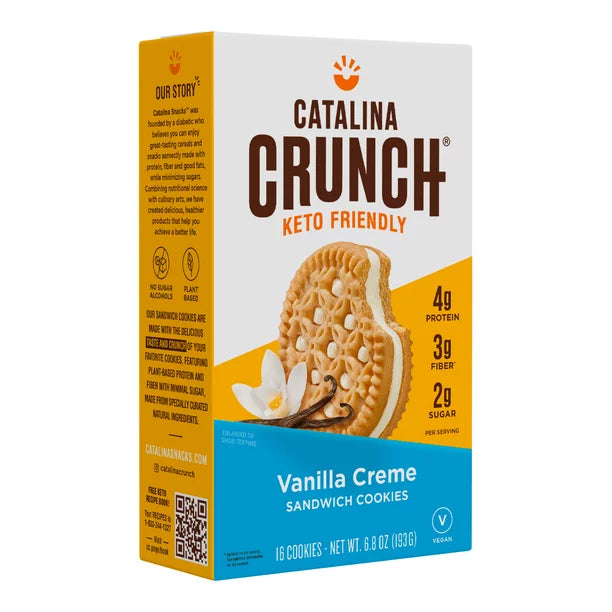 Catalina Crunch Vanilla Cookie Sandwiches (Pack of 6 - 6.8 Oz) - Cozy Farm
