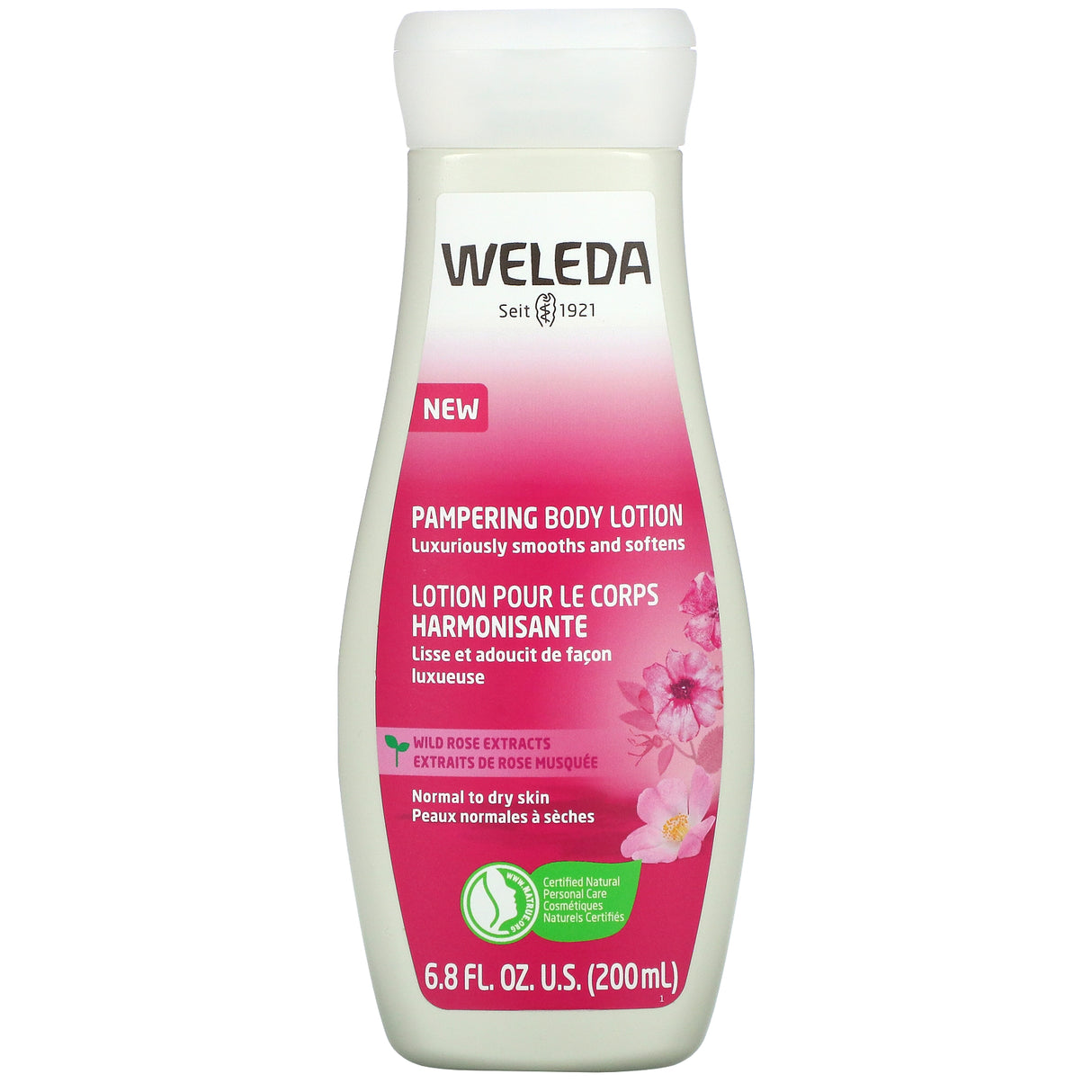 Weleda Body Lotion Pamper Rose - Hydrating & Refreshing, 6.8 Fl Oz - Cozy Farm