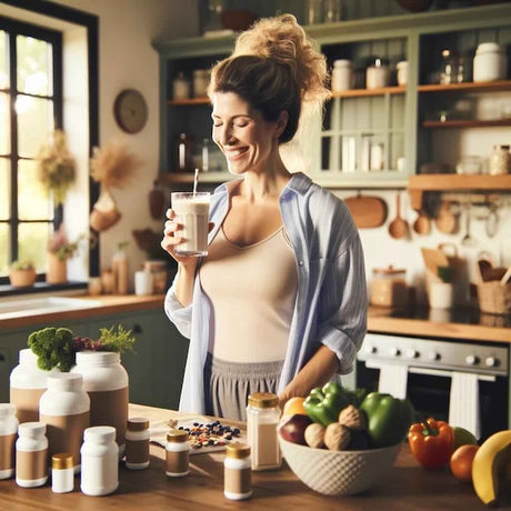 woman drink bariatric protein shakes