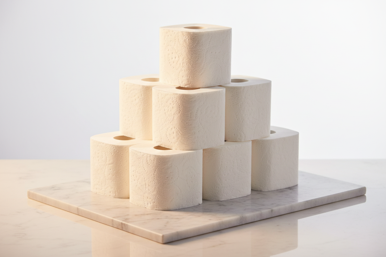 Natural, Soft, and Absorbent Bathroom Tissue for a Luxurious Clean