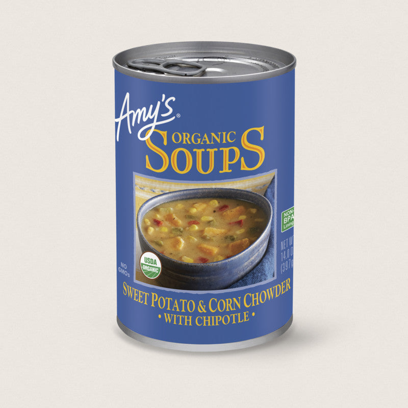 Amy's Organic Low-Sodium Sweet Potato Corn Soup (Pack of 12-14 Oz) - Cozy Farm 