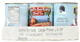 Santa Barbara Black Pitted Olives, 12 x 5.75 Oz.