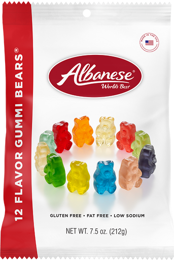 Albanese - Gummi Bears 12 Flavors, 36 oz (Pack of 4) - Gluten Free Candy
