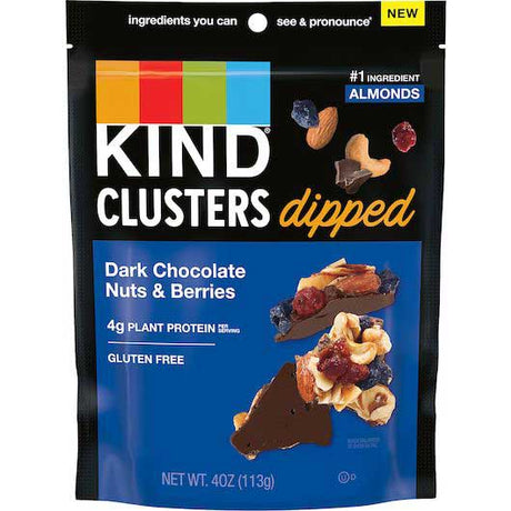 Kind Cluster Dipped Dark Chocolate Nuts & Berries - 4 oz Bars (Pack of 8) - Cozy Farm 