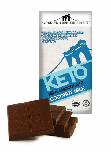 Brooklyn Born Chocolate - Organic Dark Chocolate Cashew Keto Bar, 2.1 oz (Pack of 12) - Gluten-Free Kosher Snack