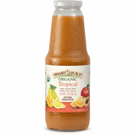 Smart Juice - 100% Organic Tropical Juice, 33.8 fl oz (Case of 6) - Gluten-Free Kosher