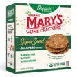 Box of Mary's Gone Crackers SuperSeed Jalapeño Crackers on a white background