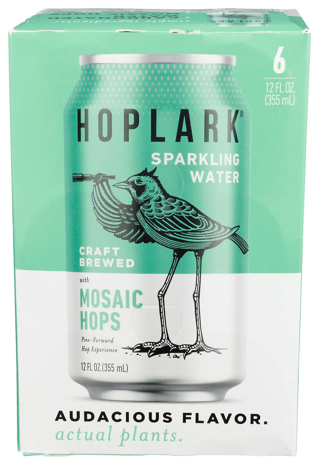 Hoplark Hoptea - Sparkling Water with Mosaic Hops, 6/12 fl oz (Pack of 4) - Gluten-Free Beverage